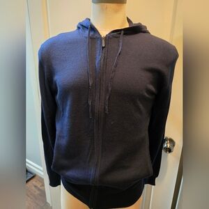 Men's Navy Blue Merino Wool Sweater-slim fit